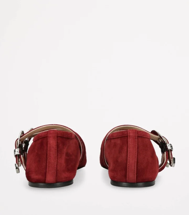 Le Monde Beryl Suede Buckle Claudia Ballet Flats - Image 2