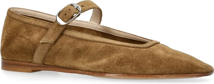 Le Monde Beryl Suede Mary Jane Ballet Flats - Image 3