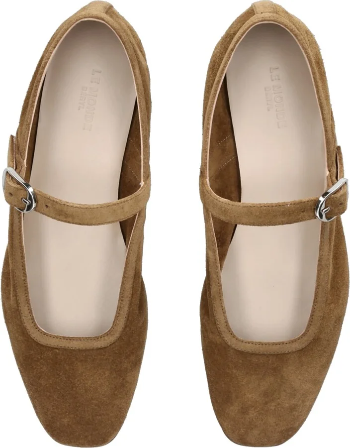 Le Monde Beryl Suede Mary Jane Ballet Flats - Image 4