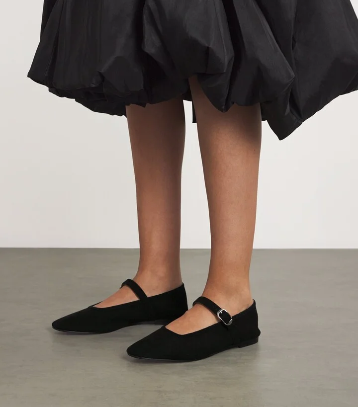 Le Monde Beryl Suede Mary Jane Ballet Flats - Image 2