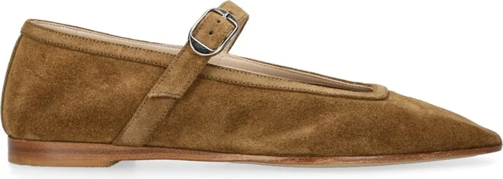 Le Monde Beryl Suede Mary Jane Ballet Flats