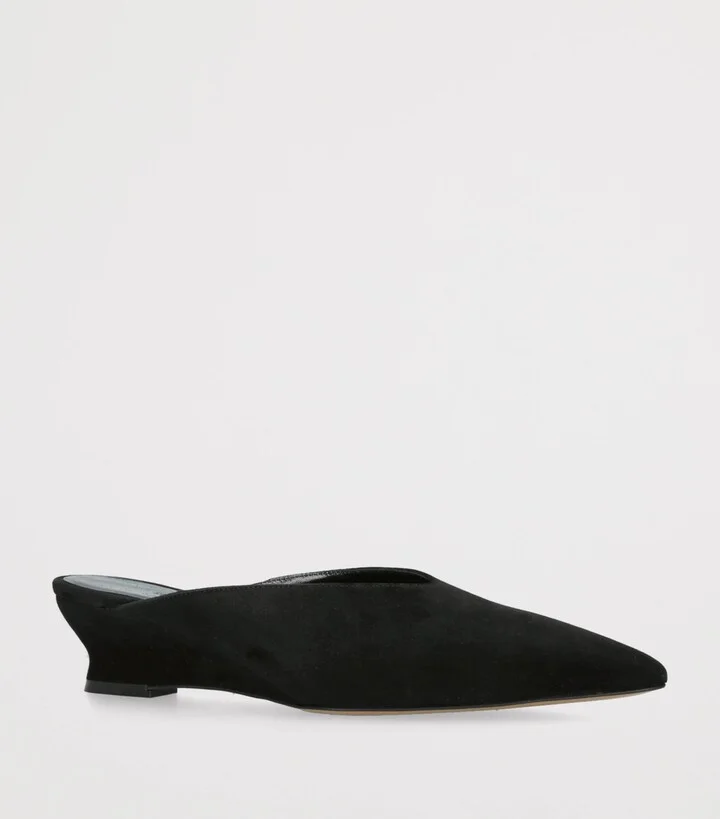 Le Monde Beryl Suede Micro Wedge Mules 40 - Image 3