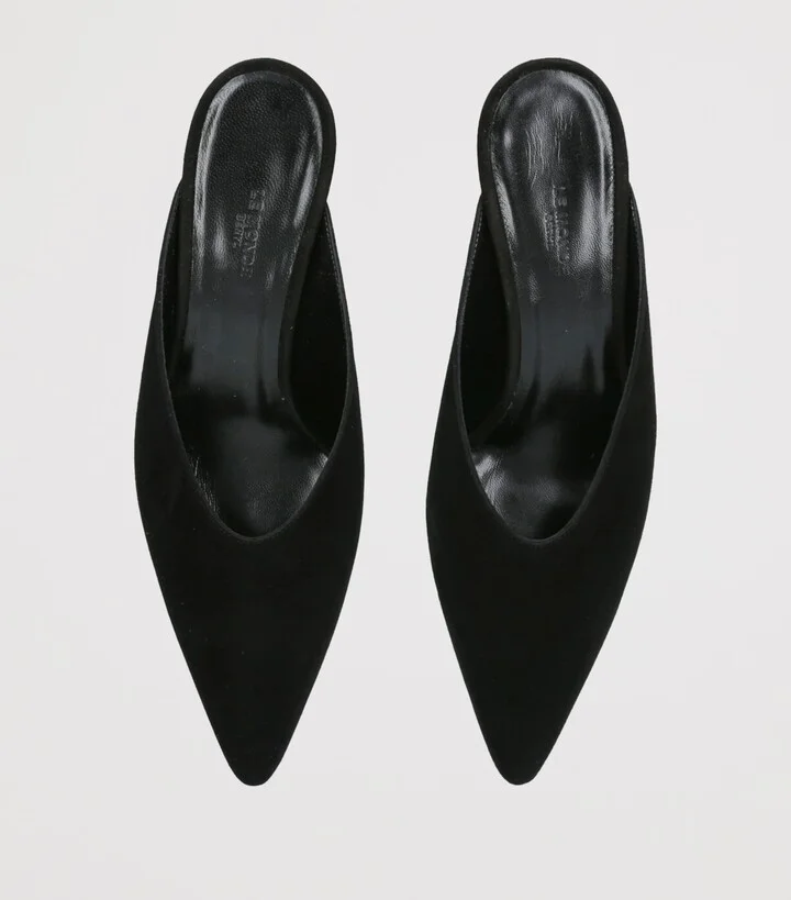 Le Monde Beryl Suede Micro Wedge Mules 40 - Image 4