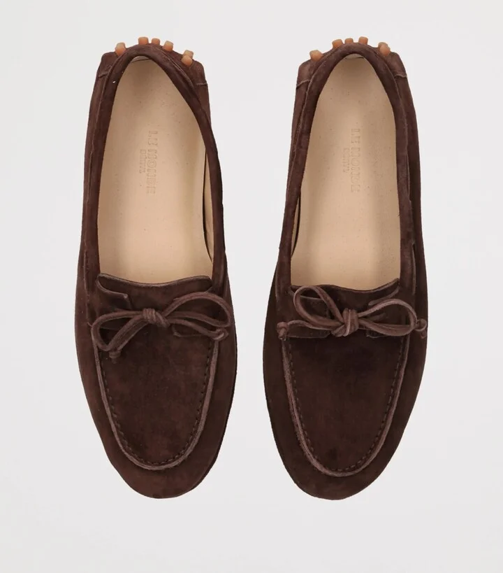 Le Monde Beryl Suede Moccasin Driver Shoes - Image 4