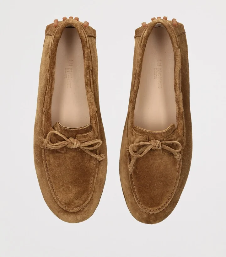 Le Monde Beryl Suede Moccasin Driver Shoes - Image 4