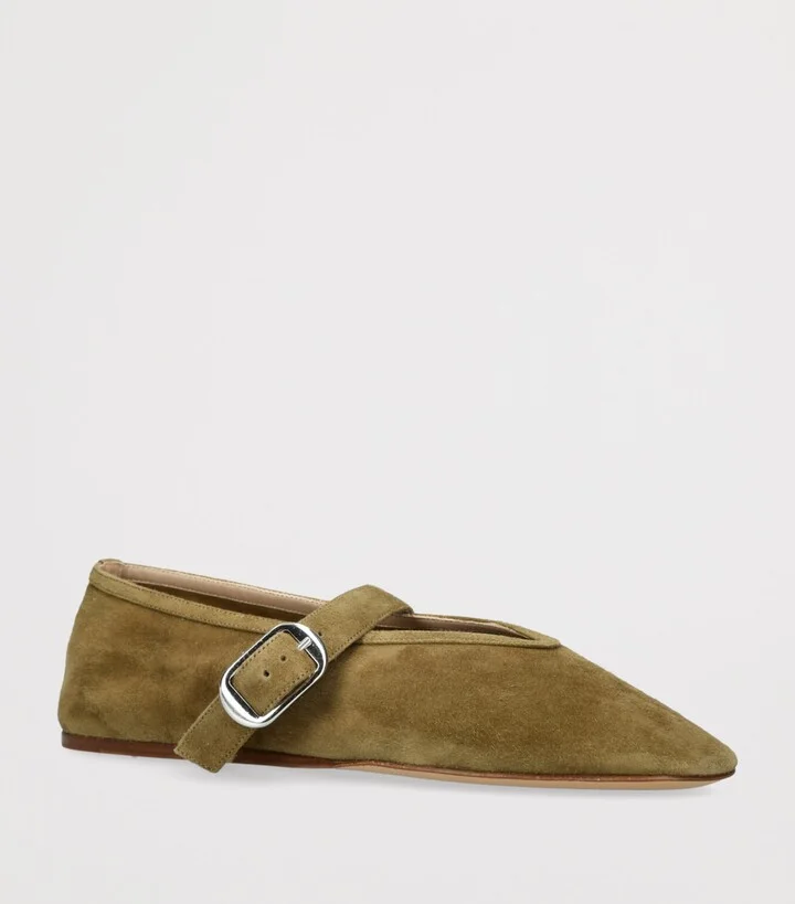 Le Monde Beryl Suede Stella Ballet Flats - Image 3