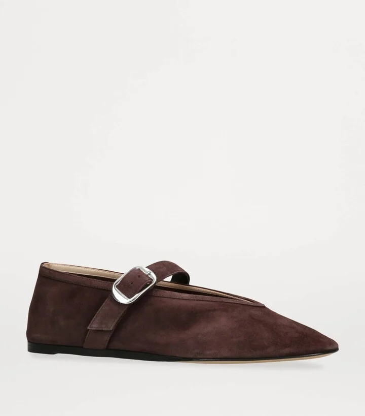 Le Monde Beryl Suede Stella Flats - Image 3