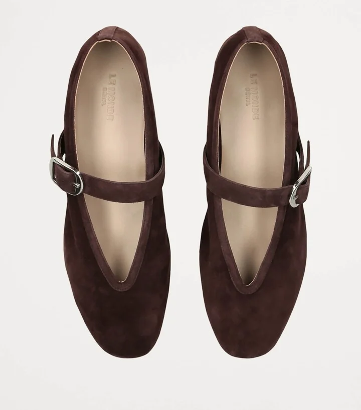 Le Monde Beryl Suede Stella Flats - Image 4