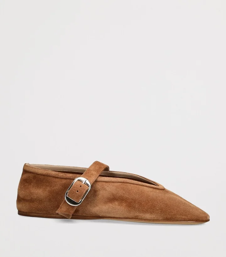 Le Monde Beryl Suede Stella Flats - Image 3