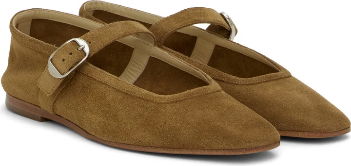 Le Monde Beryl Taupe Mary Jane Ballerina Flats - Image 4
