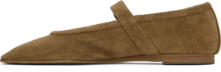 Le Monde Beryl Taupe Mary Jane Ballerina Flats - Image 3