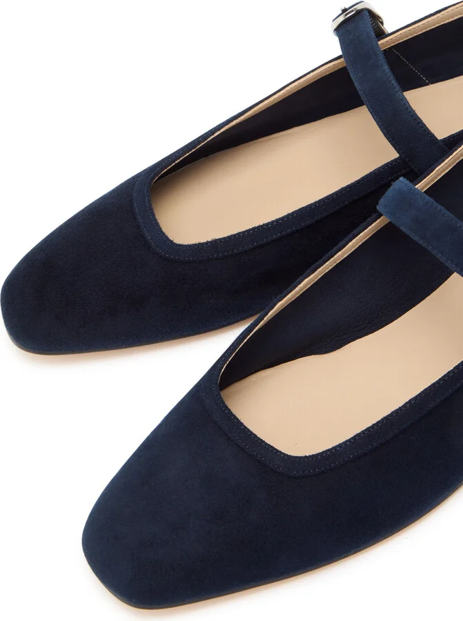LE Monde Beryl Velvet Mary Jane Flats - Image 3