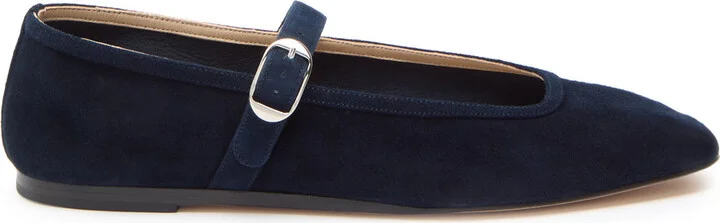 LE Monde Beryl Velvet Mary Jane Flats