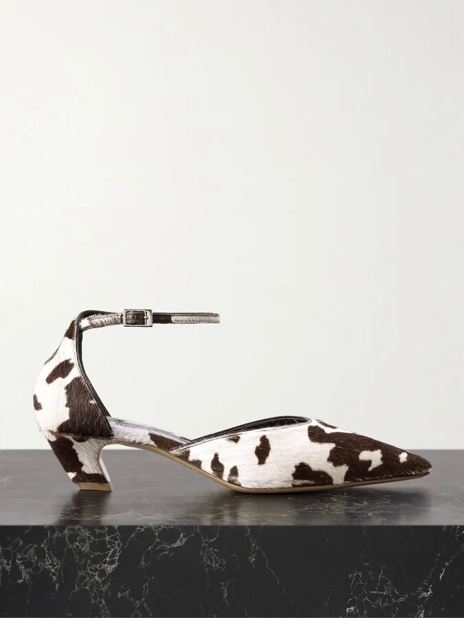 Le Monde Béryl - Victoria Cow-print Calf Hair Pumps - Multi
