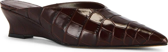 LE MONDE BÉRYL Victoria Micro Wedge Mule in Brown - Image 2