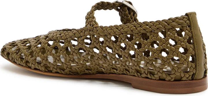 LE Monde Beryl Woven Leather Mary Jane Flats - Image 2
