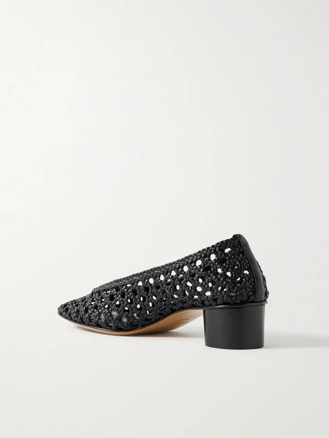 Le Monde Béryl - Woven Leather Pumps - Black - Image 3