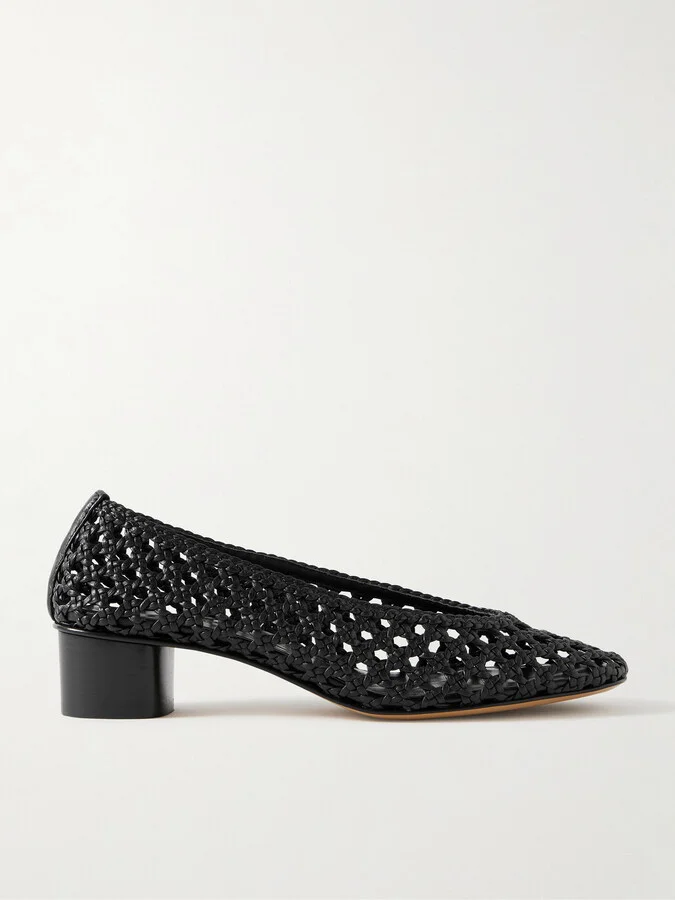 Le Monde Béryl - Woven Leather Pumps - Black