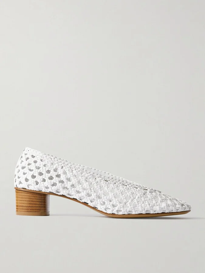 Le Monde Béryl - Woven Leather Pumps - Cream