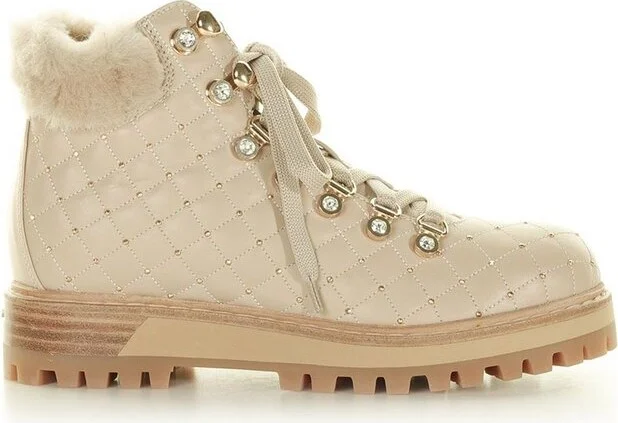 Le Silla Embellished Lace-Up Boots