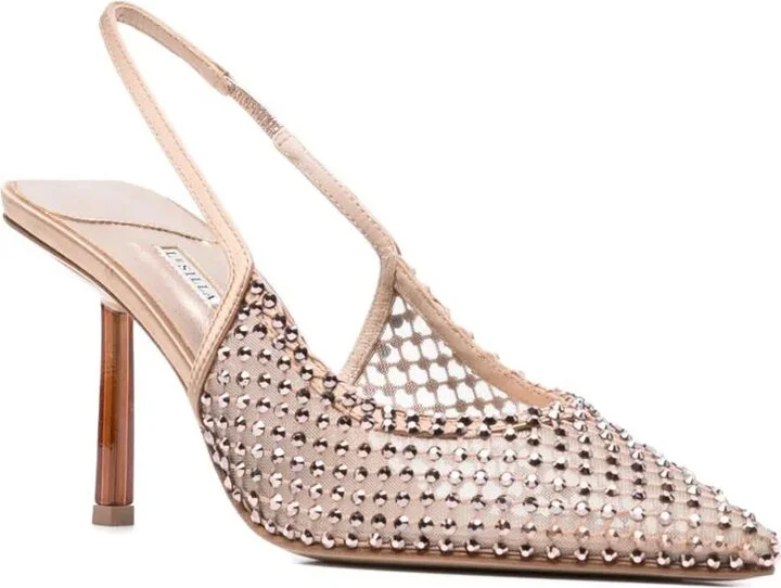 Le Silla Gilda Crystal Embellished Heel Pumps 80Mm - Image 2
