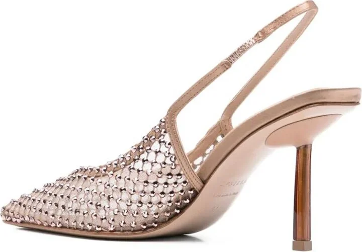 Le Silla Gilda Crystal Embellished Heel Pumps 80Mm - Image 3