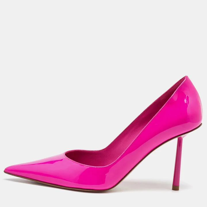 Le Silla Pink Patent Leather Pointed Toe Pumps Size 37