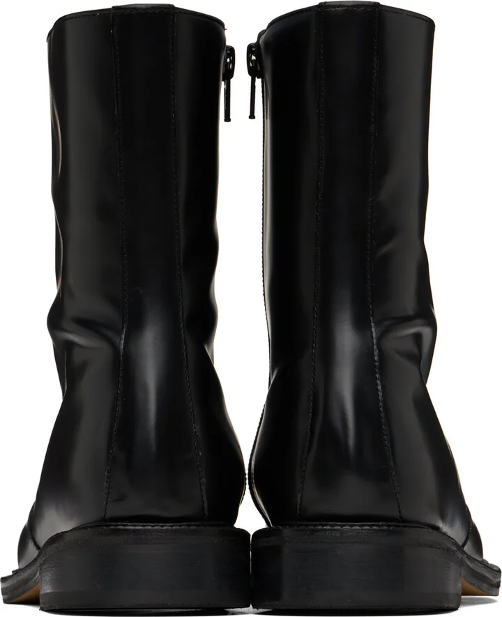 LE17SEPTEMBRE Black Leather Ankle Boots - Image 2
