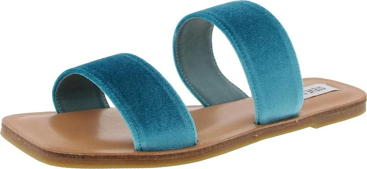 LEA Womens Lightweight Velvet Slide Sandals