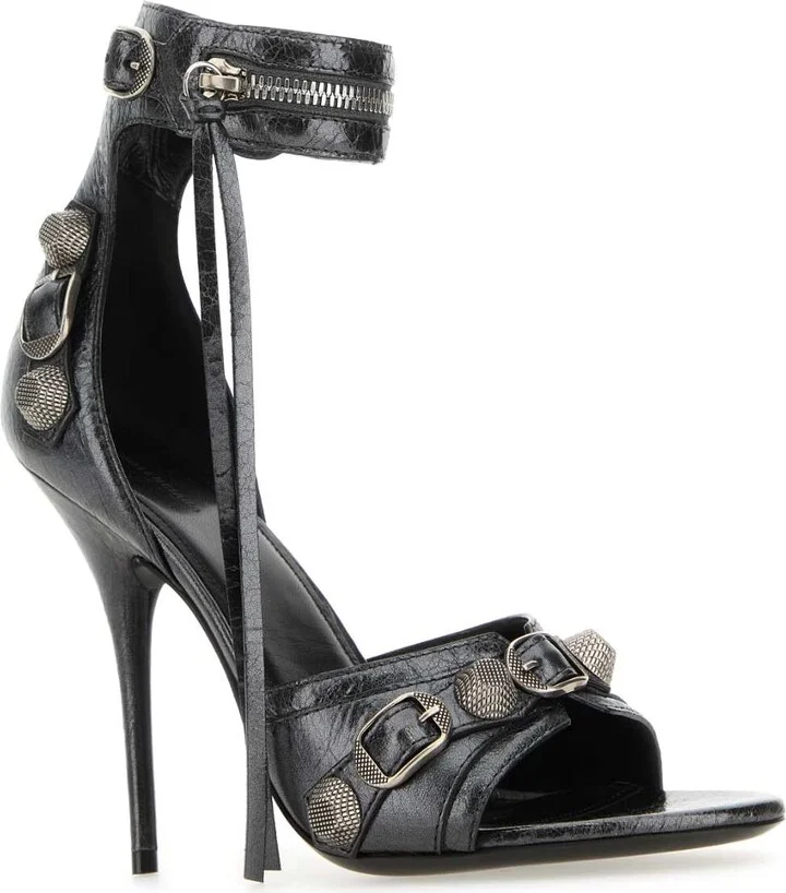 Lead Leather Cagole Sandals - Image 2