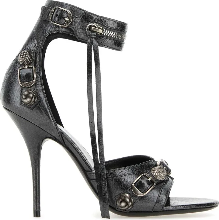 Lead Leather Cagole Sandals