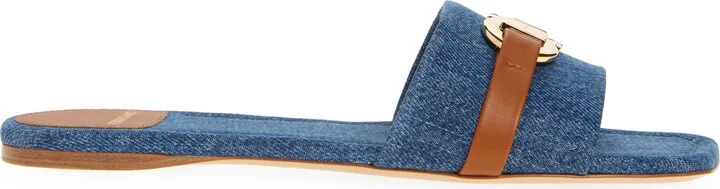 Leah Denim Slide Sandal - Image 3