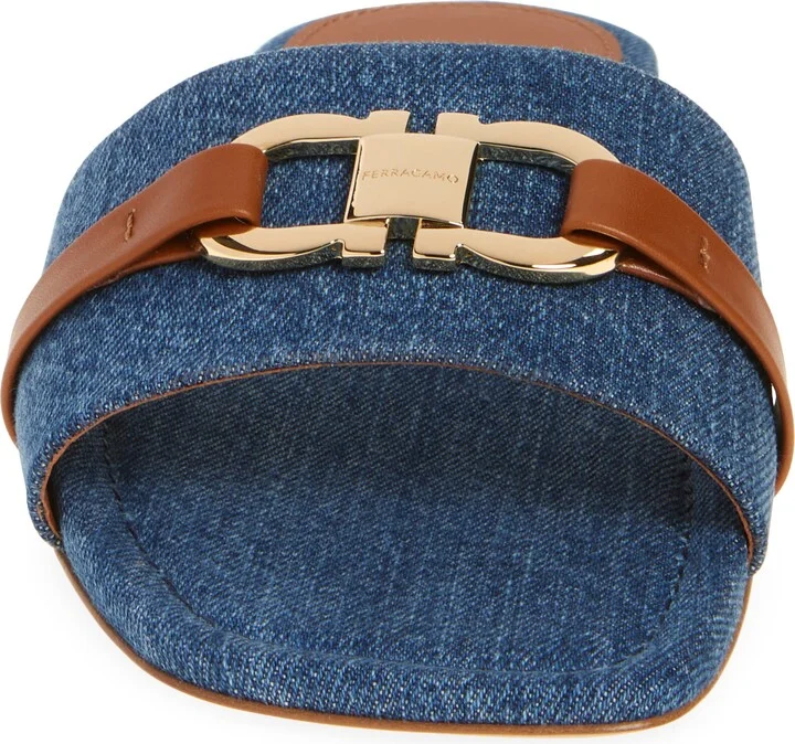 Leah Denim Slide Sandal - Image 4