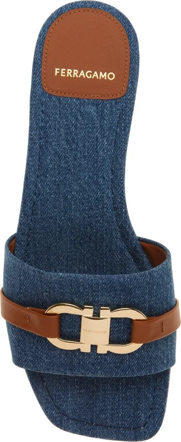 Leah Denim Slide Sandal - Image 5