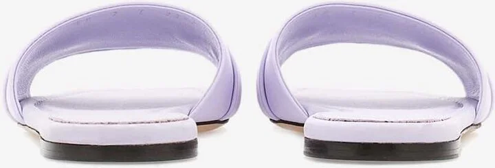 Leah Gancini Flat Sandals in Calf Leather - Image 2