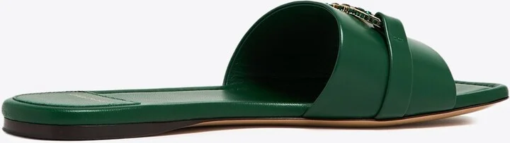 Leah Gancini Leather Slides - Image 2