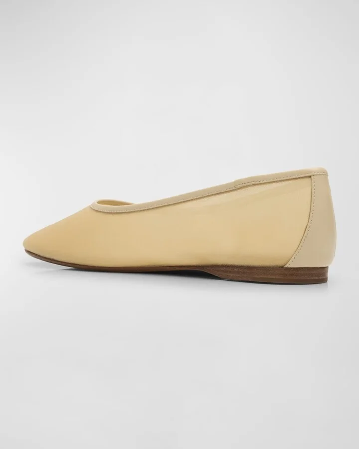 Leah Mesh Square-Toe Ballerina Flats - Image 2