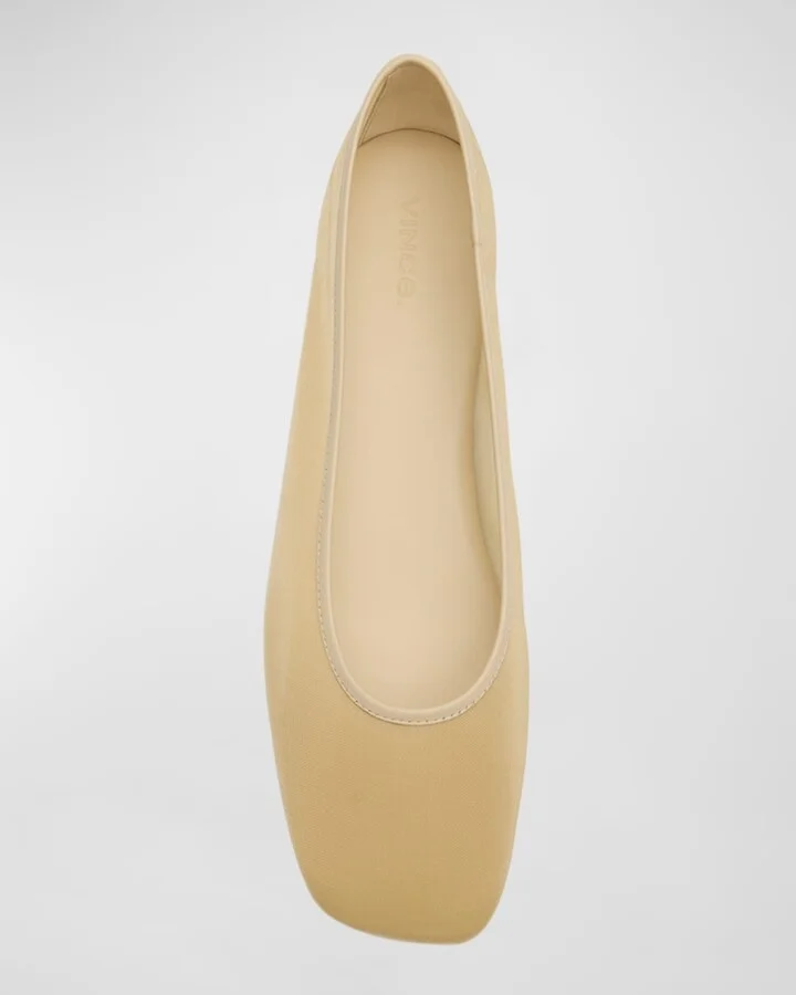 Leah Mesh Square-Toe Ballerina Flats - Image 3