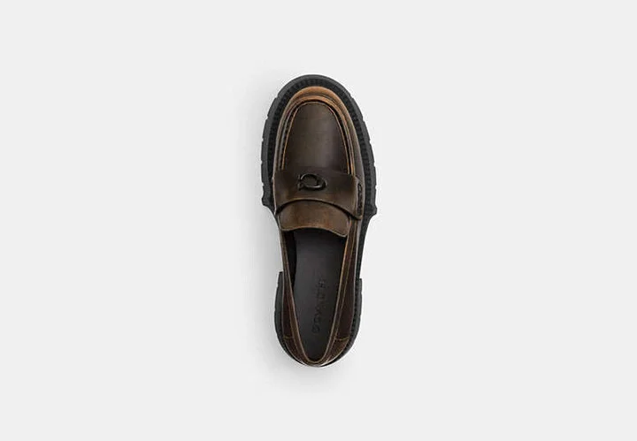Leah Platform Loafer In Loved Leather - Image 3