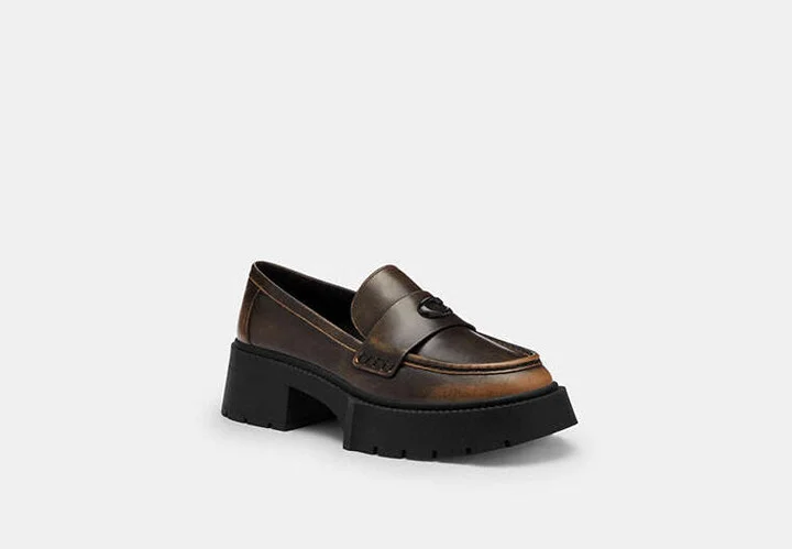 Leah Platform Loafer In Loved Leather