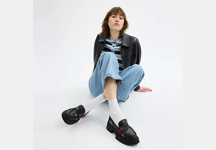 Leah Platform Loafer With Sketch Print - Image 6