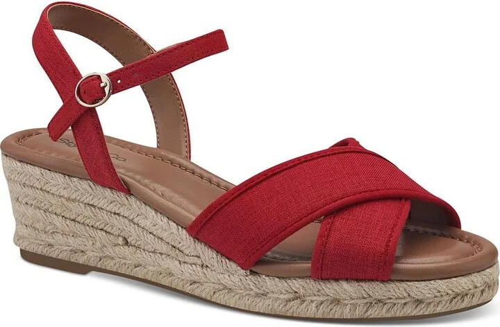 Leahh Womens Canvas Metallic Espadrilles