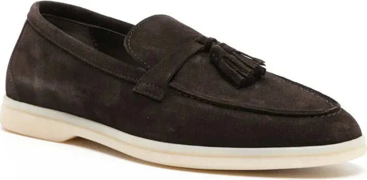 Leandra tassel-detail suede loafers - Image 2