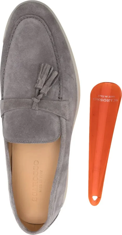 Leandro tassel-detail suede loafers - Image 4