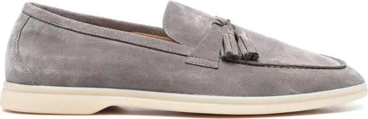 Leandro tassel-detail suede loafers