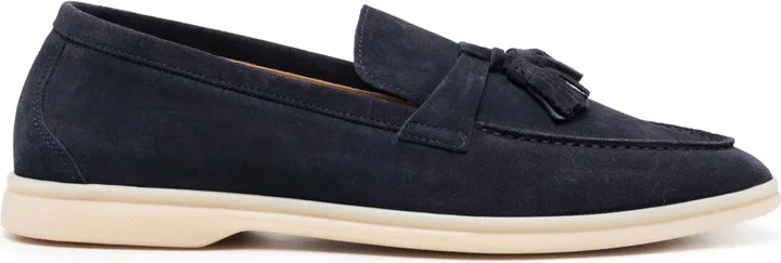 Leandro tassel-detail suede loafers