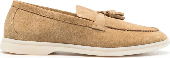 Leandro tassel-detail suede loafers