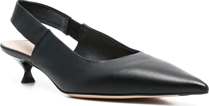 Leather 50mm Slingback Pumps - Image 2