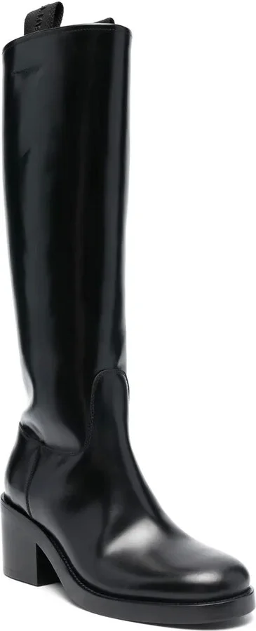 Leather 65mm Long Boots - Image 2