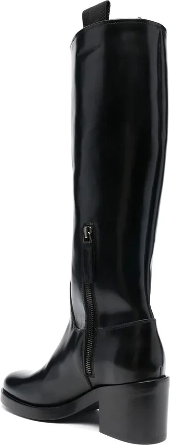 Leather 65mm Long Boots - Image 3